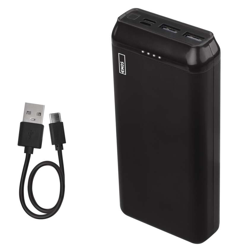 Power bank EMOS Alpha2 20, 20 000 mAh, 10 W, čierny