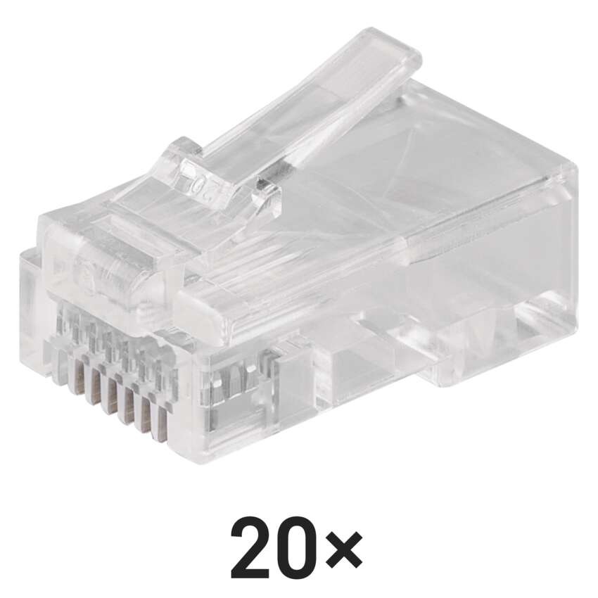 Konnektor für UTP Kabel, transparent, 20 Stk.