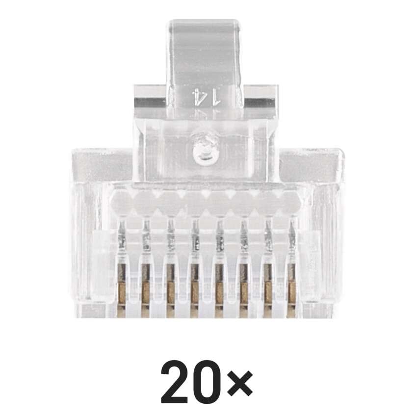 Konnektor für UTP Kabel, transparent, 20 Stk.