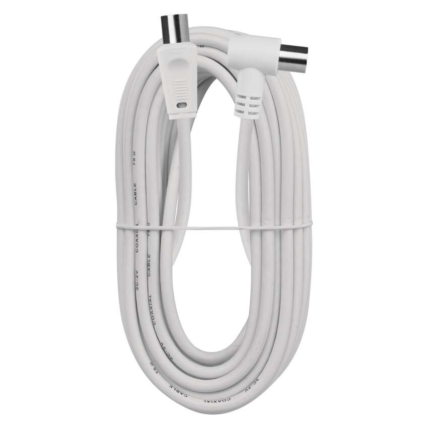 Antennen-Koaxialkabel, geschirmt 7,5m – Winkelstecker