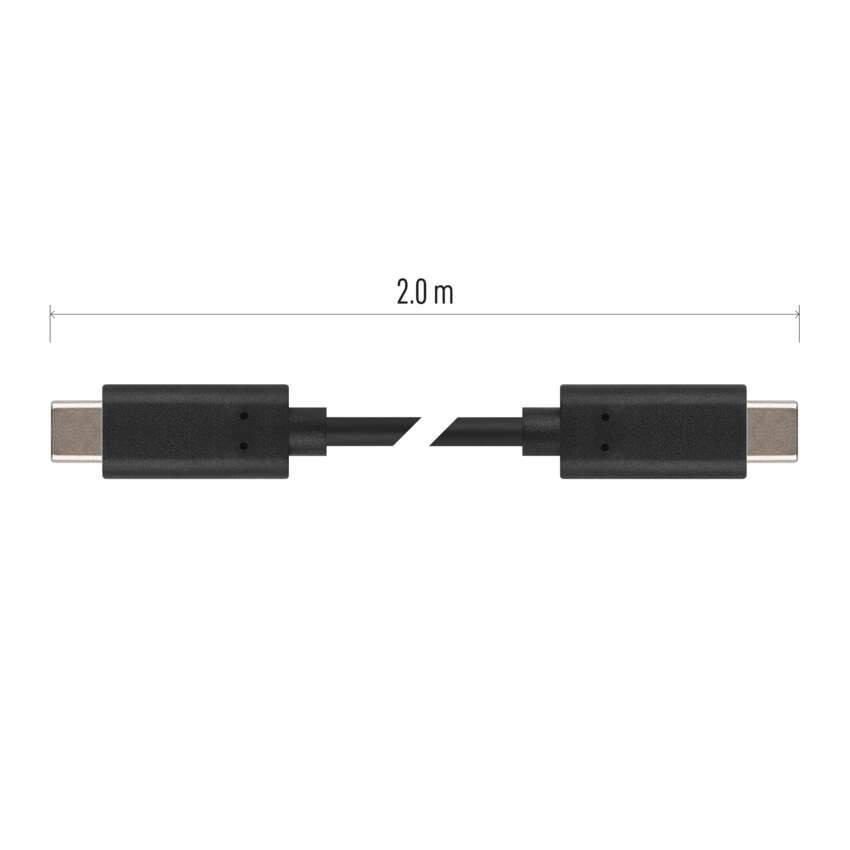 USB Kabel 2.0 C Stecker - USB C Stecker 2m, schwarz