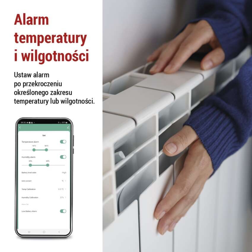 GoSmart Termometr z higrometrem EGS0101, czujnik bezprzewodowy, data, ZigBee