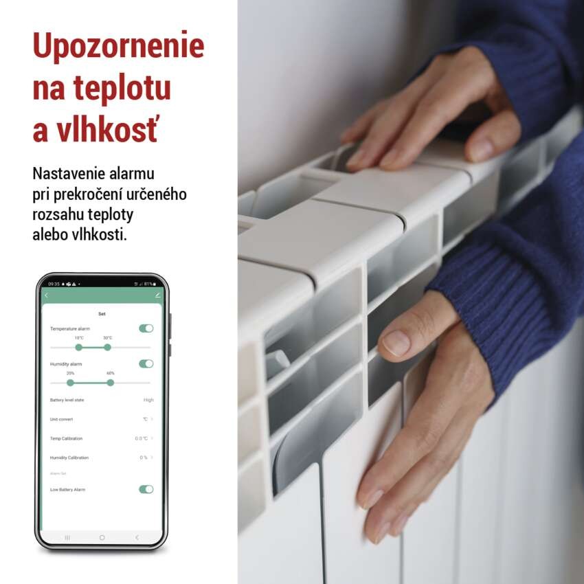 GoSmart Digitálny teplomer s vhlkomerom, bezdrôtový snímač, dátum, ZigBee EGS0101