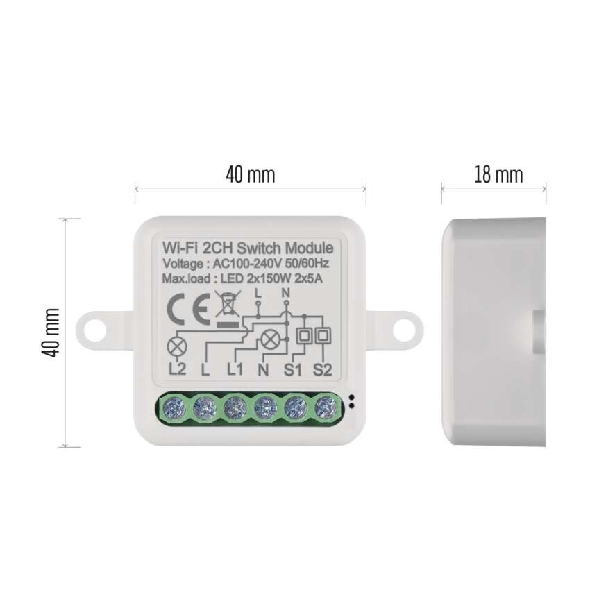 GoSmart Schaltermodul IP-2102SW, WiFi, 2-Kanal