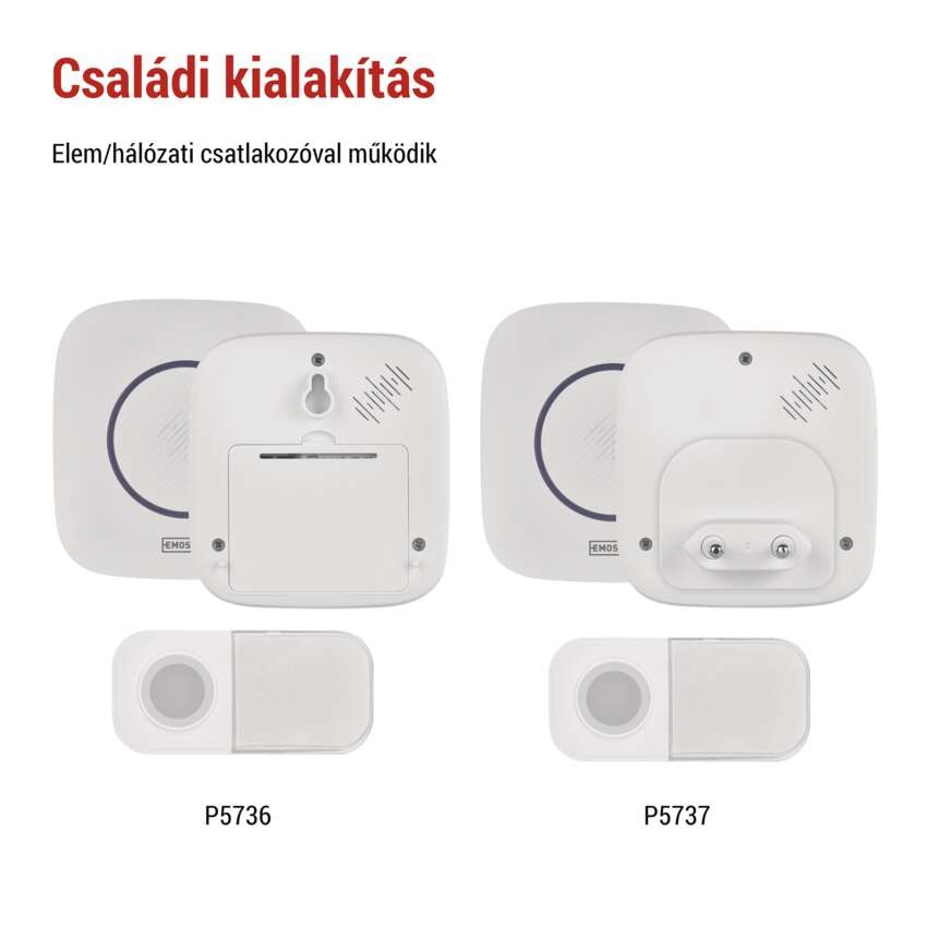 Vezeték nélküli csengő P5736, 3× AA