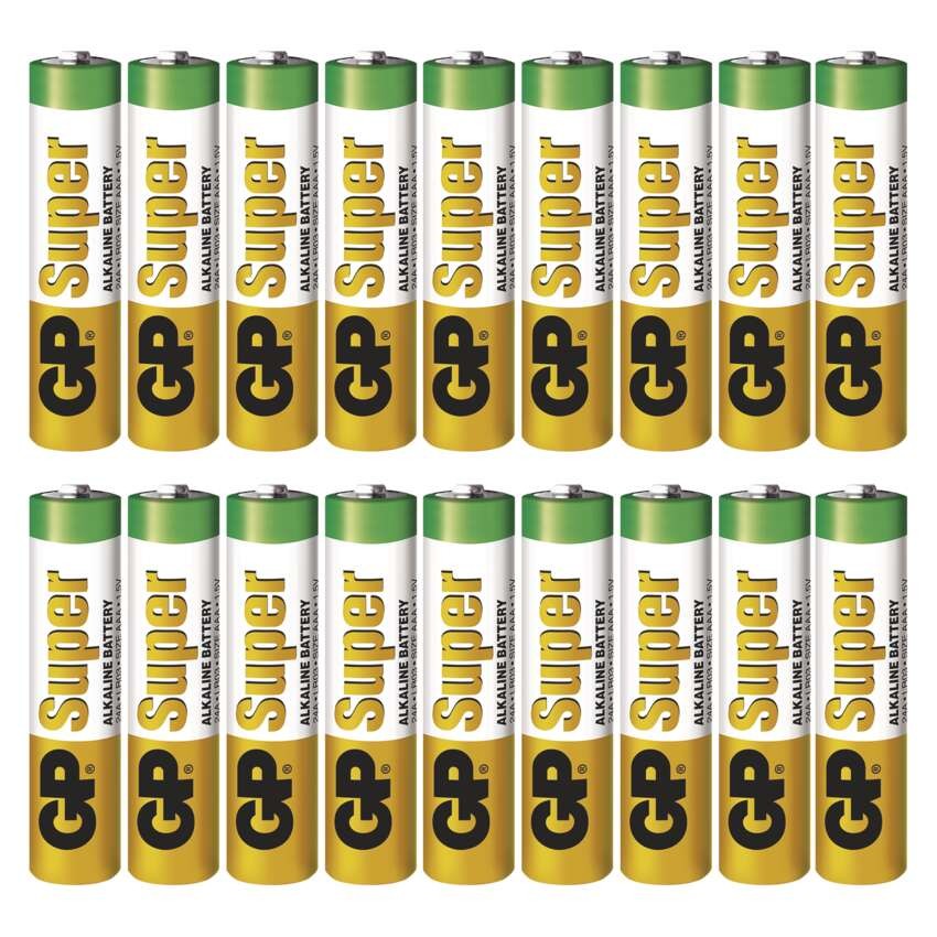 Alkalická batéria GP Super LR03 (AAA), 18 ks