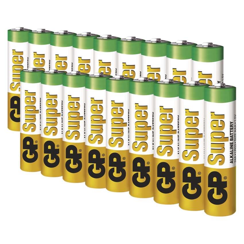 Alkalická batéria GP Super LR03 (AAA), 18 ks