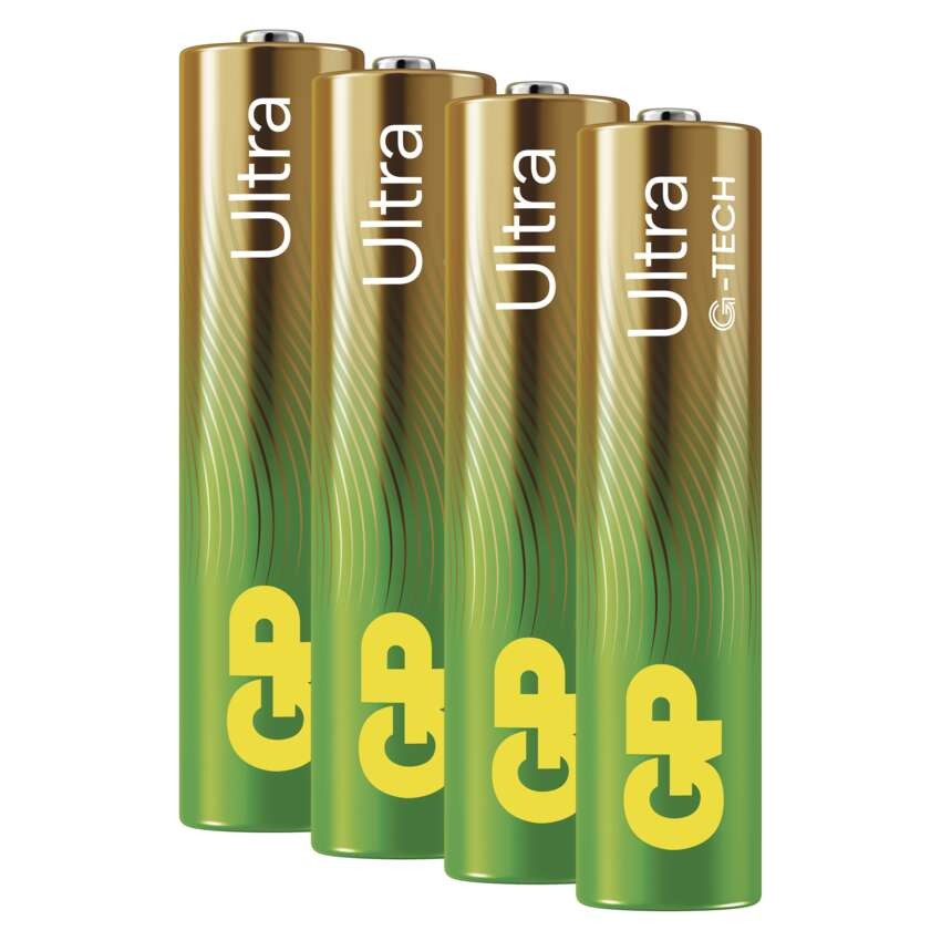 Alkalická baterie GP Ultra AAA (LR03), 4 ks
