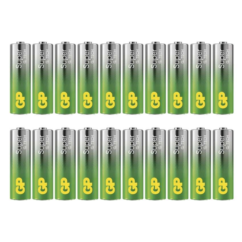 Baterija GP SUPER alkalna LR6 AA 20 folija