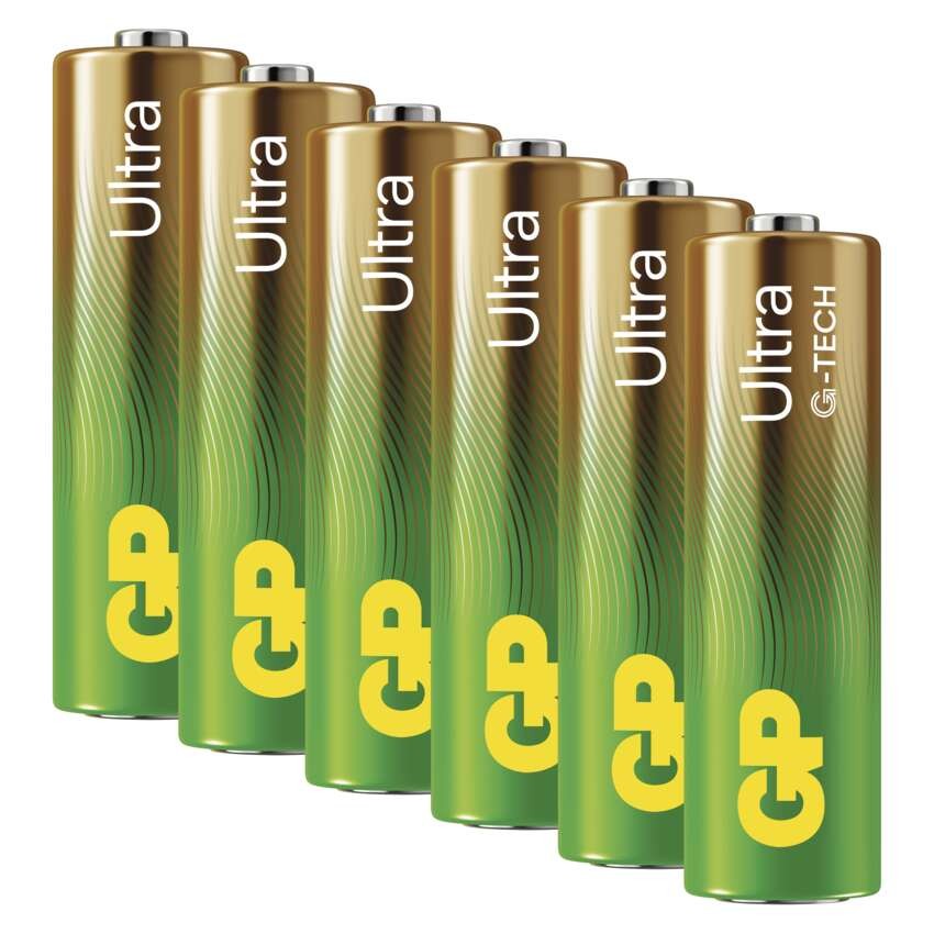 Alkalická baterie GP Ultra AA (LR6), 6 ks