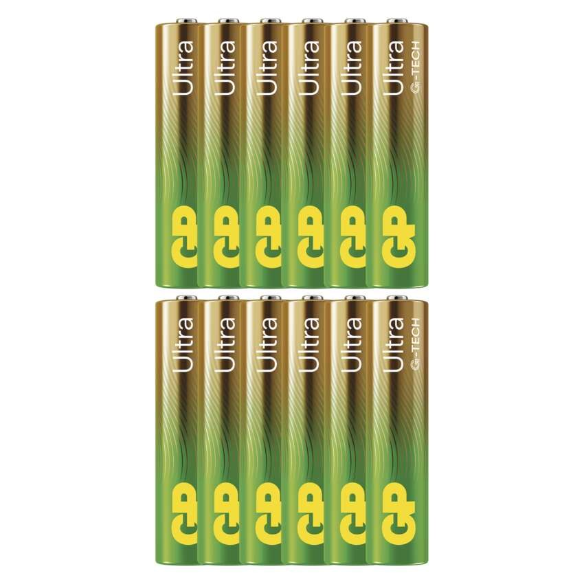 Alkalická baterie GP Ultra AAA (LR03), 12 ks