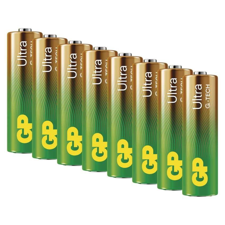 Alkalická baterie GP Ultra AA (LR6), 8 ks