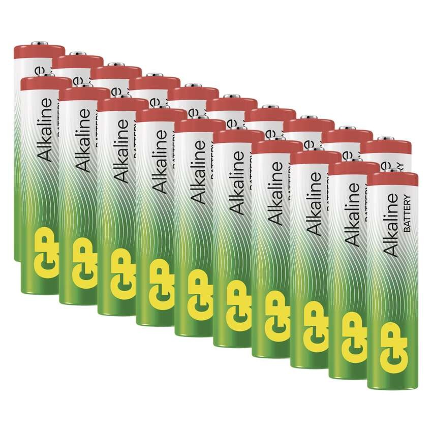Alkalická baterie GP Alkaline AAA (LR03), 20 ks