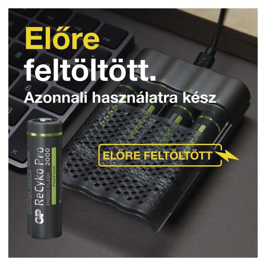 GP ReCyko Pro Photo Flash NiMH Akkumulátor HR6 (AA) 2000mAh 4db