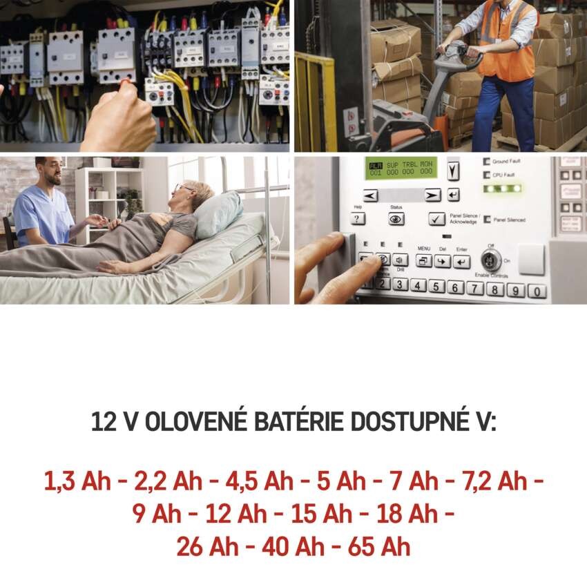 Bezúdržbový olovený trakčný aku. 12 V/15 Ah, faston 6,3 mm