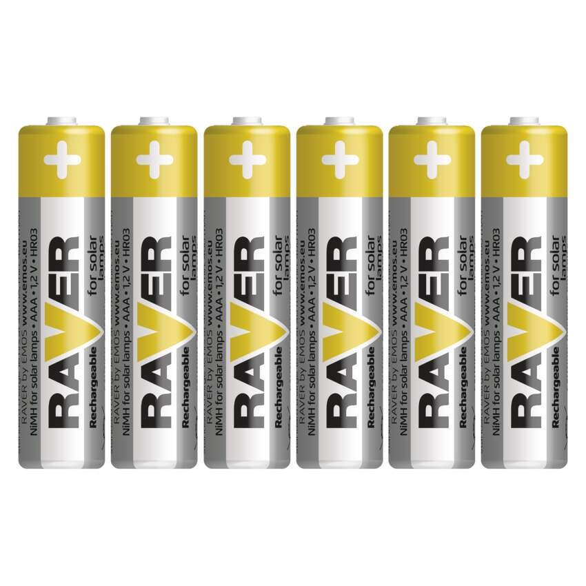 Nabíjacia batéria RAVER SOLAR 400 mAh HR03 (AAA), 6 ks