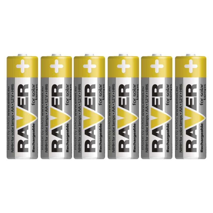 Nabíjacia batéria RAVER SOLAR 600 mAh HR6 (AA), 6 ks