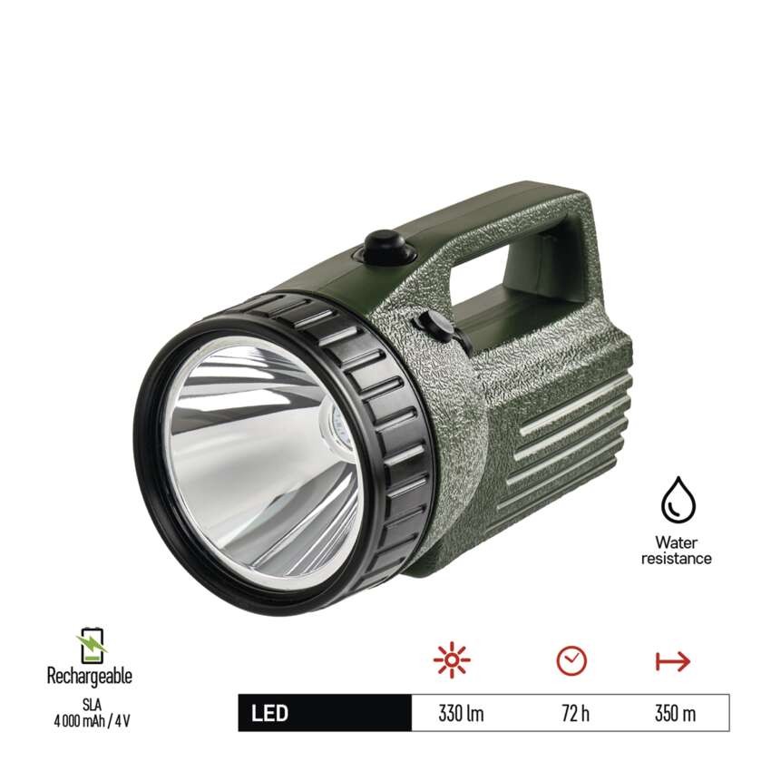 LED nabíjecí svítilna P2307, 330 lm, olov. aku 4000 mAh