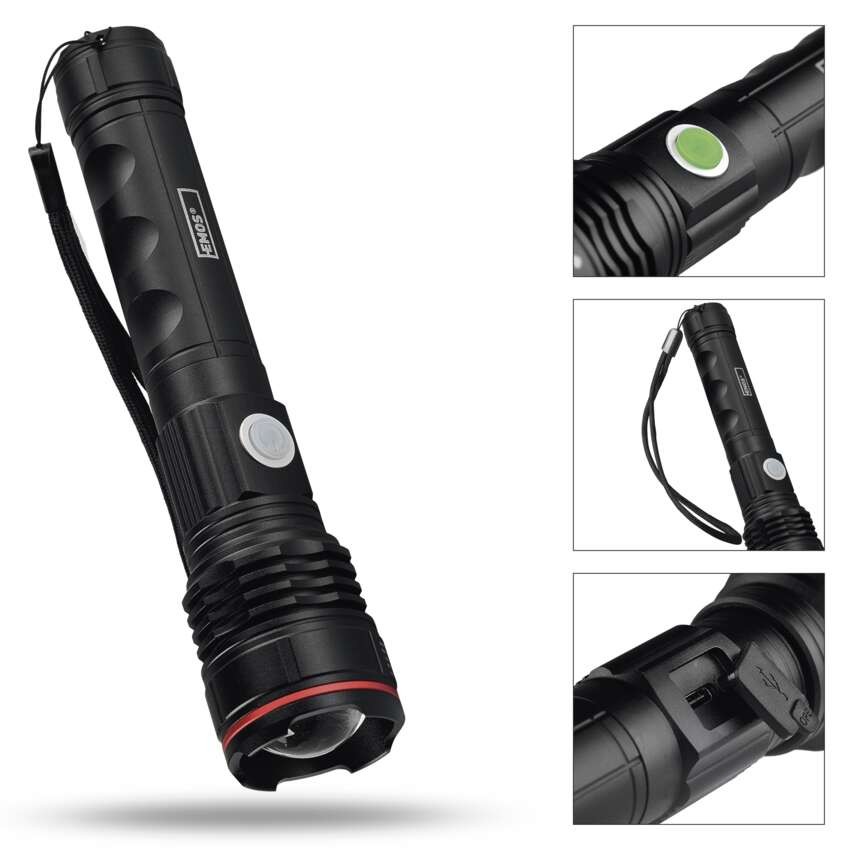 LED nabíjacie kovové svietidlo, 600 lm