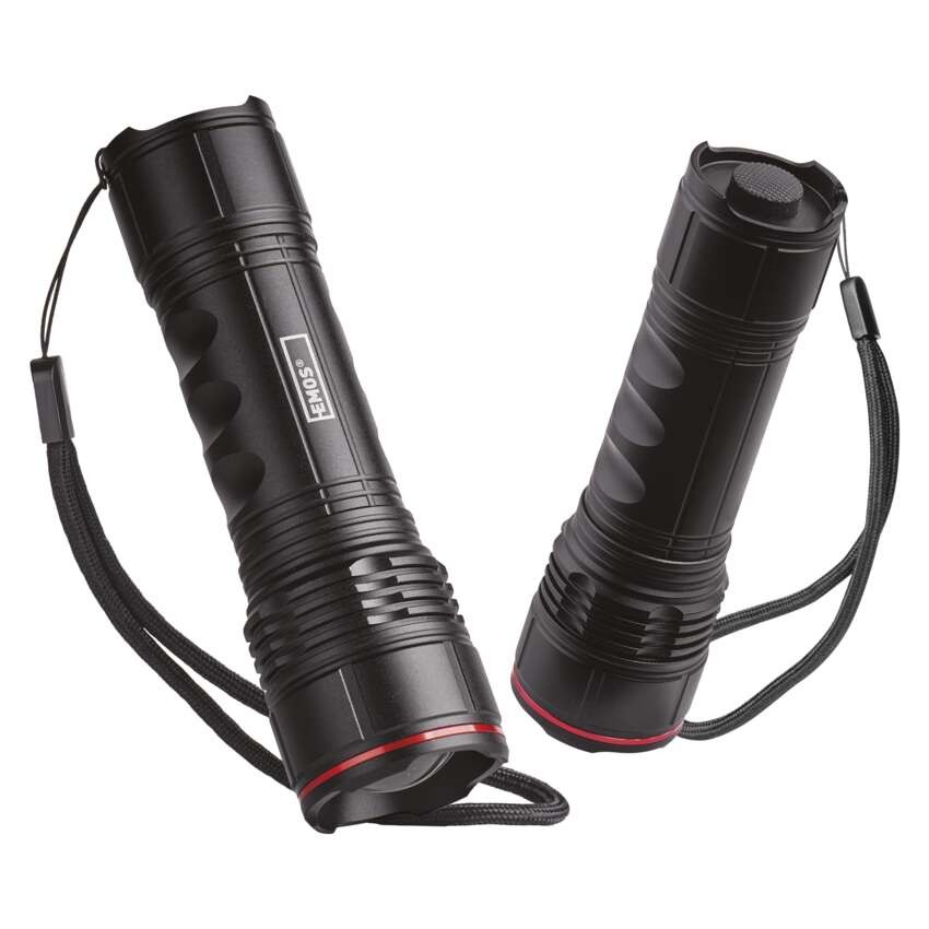 Ročna LED svetilka, 500 lm, 4× AAA, fokus, kovinska
