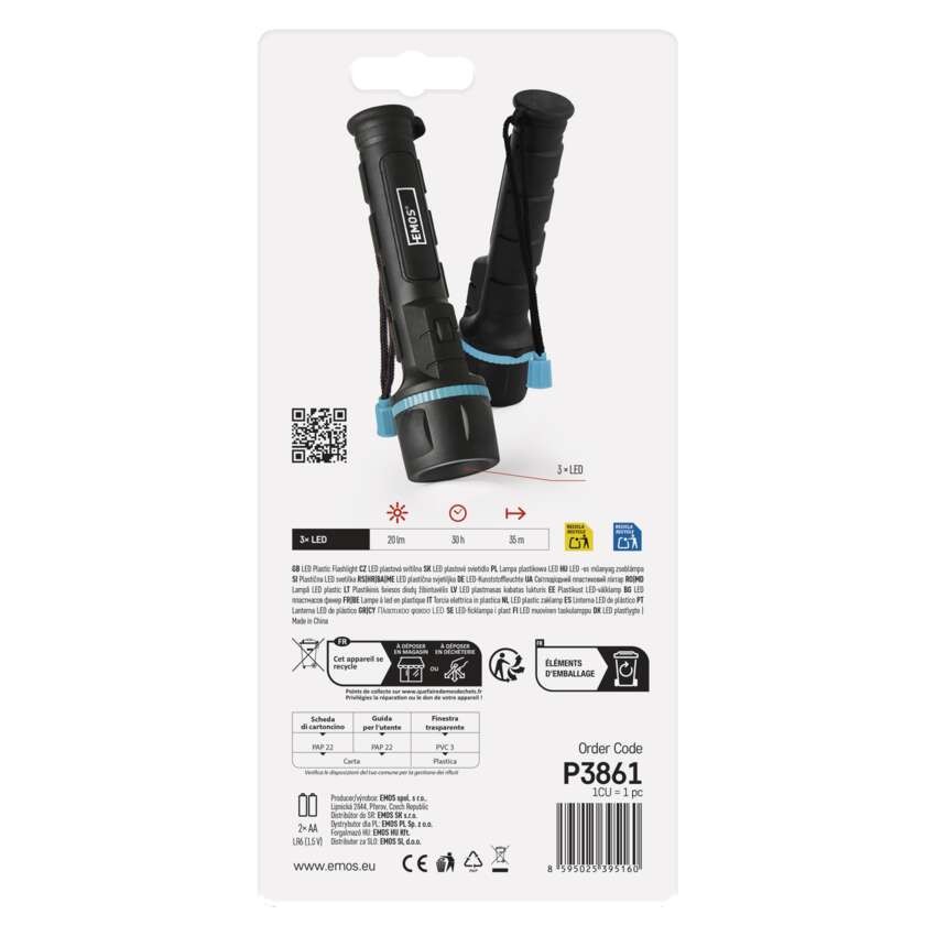 EMOS LED zseblámpa 20lm 2xAA