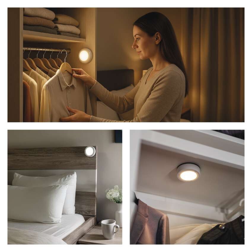 Nočna lučka 4 LED 3× AAA, 10 kos, box