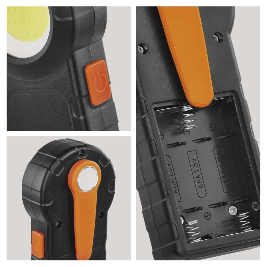 COB LED ZSEBLÁMPA, 3× AAA 12 DB