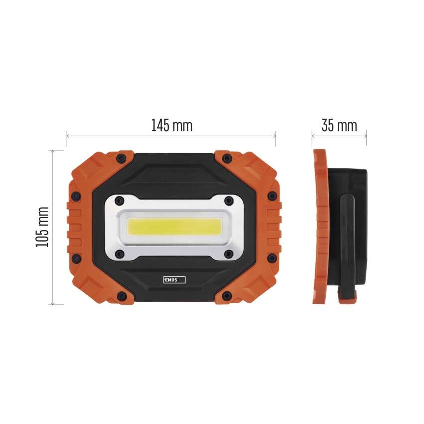 Ročna LED delovna svetilka COB LED, 700 lm, 4× AA