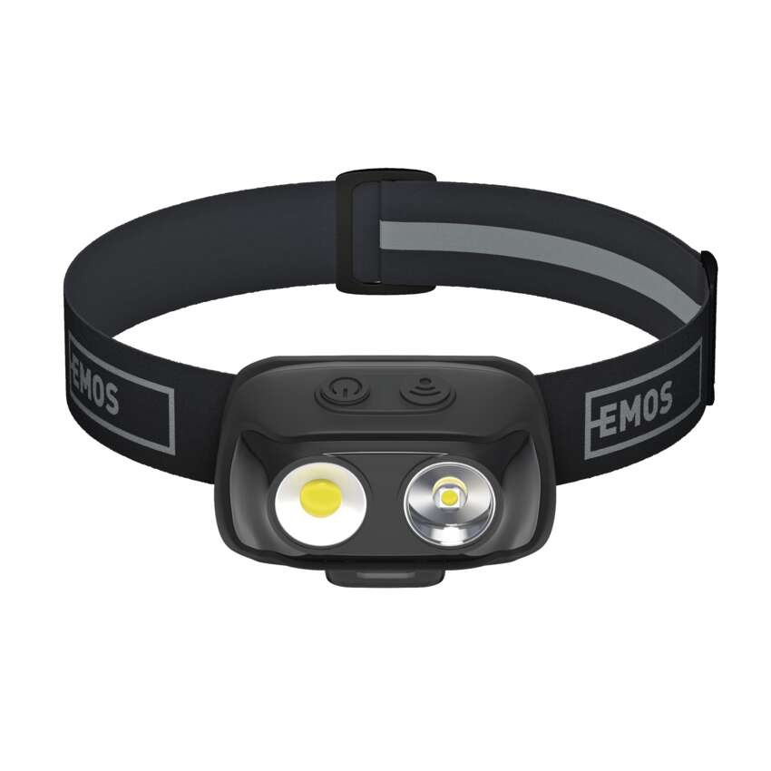 COB LED nabíjacia čelovka P3542, 500lm, 130m, Li-pol 1200mAh