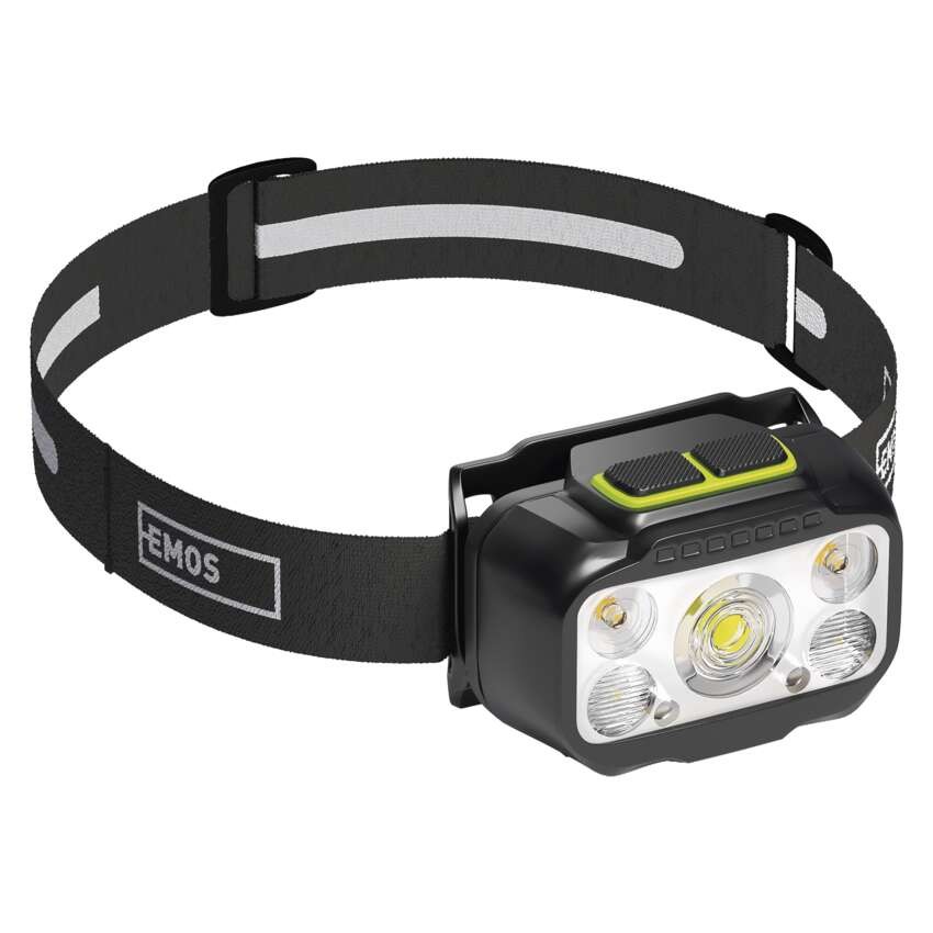 LED nabíjecí čelovka P3546, 550 lm, 110 m, Li-Pol 1000 mAh / 3× AAA