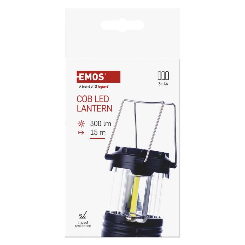 COB LED Campinglampe P4006, 300 lm, 3x AA