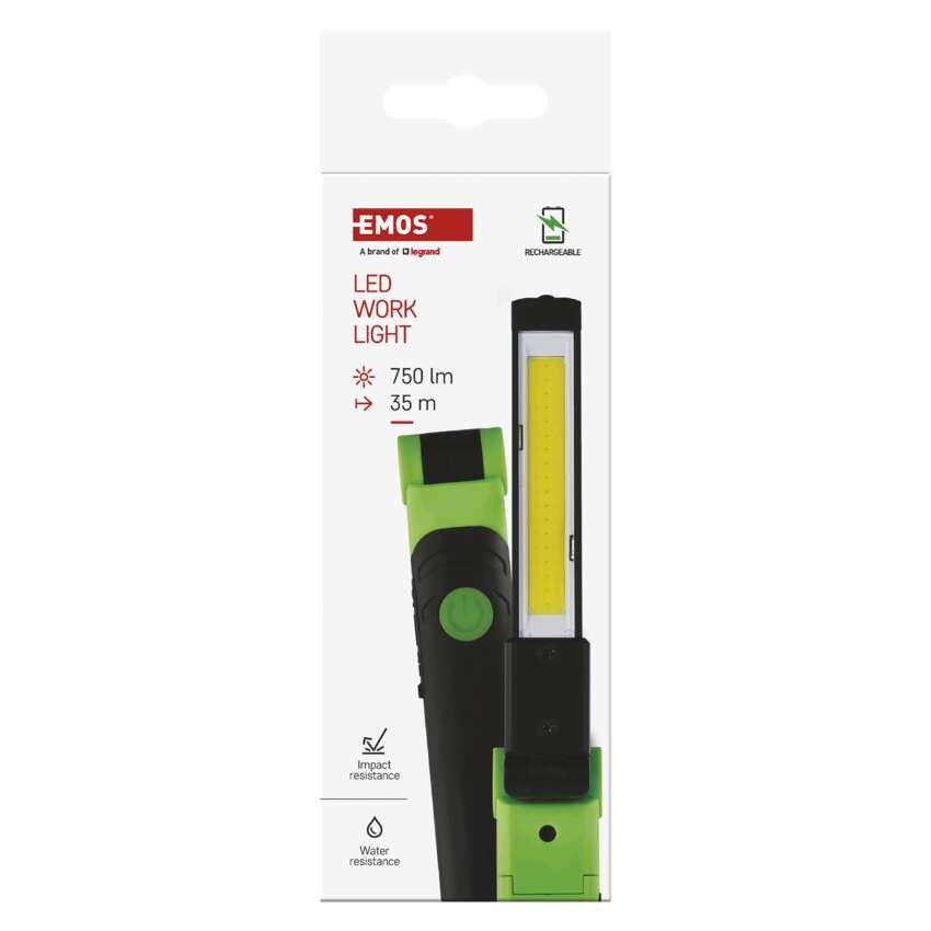 COB LED nabíjecí svítilna P4540, 750 lm, 2000 mAh