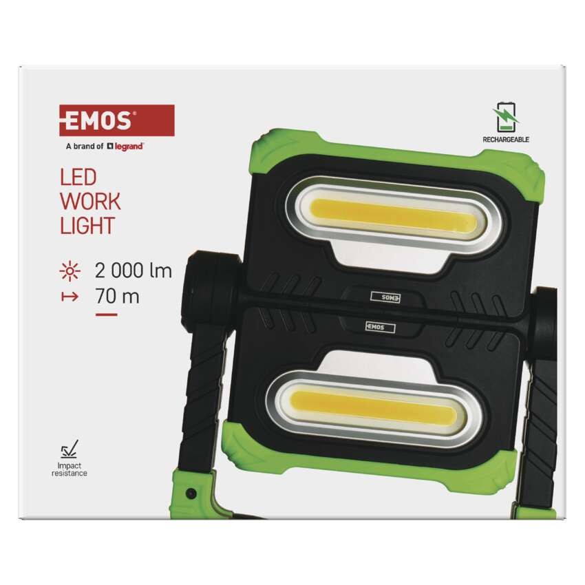 COB LED nabíjací pracovný reflektor P4536, 2000 lm, 8000 mA