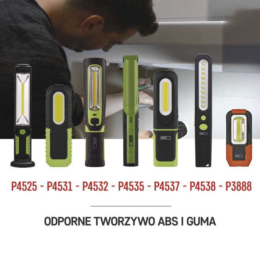 Lampa warsztatowa SMD LED + LED 700 lm, 1200mAh, ładowalna