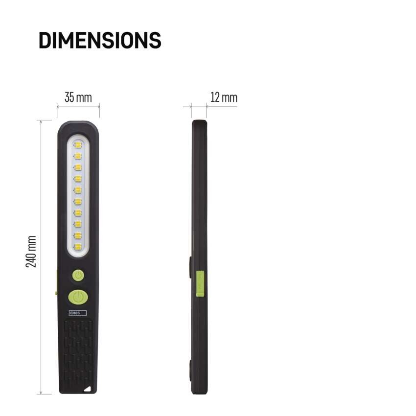 SMD LED + LED įkraunamas darbo žibintas P4538, 700 lm, 1200 mAh