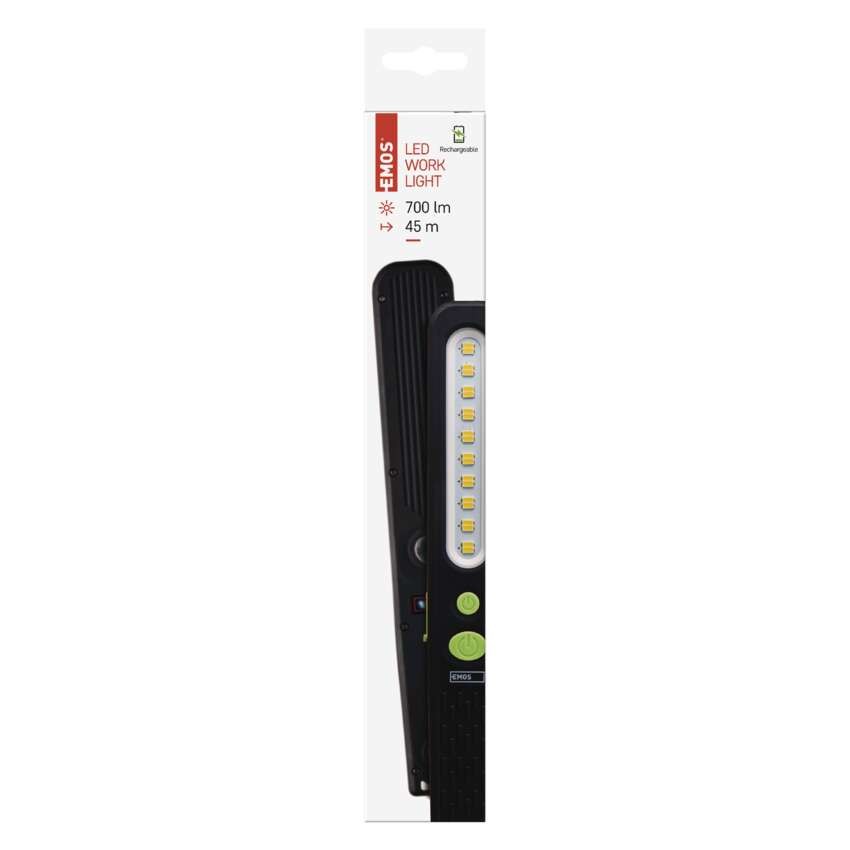 SMD LED + LED įkraunamas darbo žibintas P4538, 700 lm, 1200 mAh