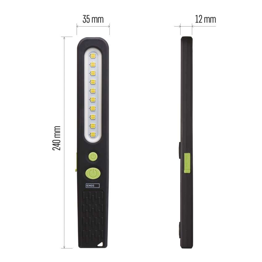 SMD LED + LED įkraunamas darbo žibintas P4538, 700 lm, 1200 mAh