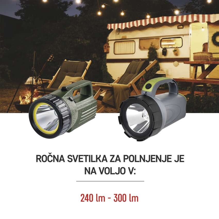 Polnilna LED delovna svetilka 300 lm LED