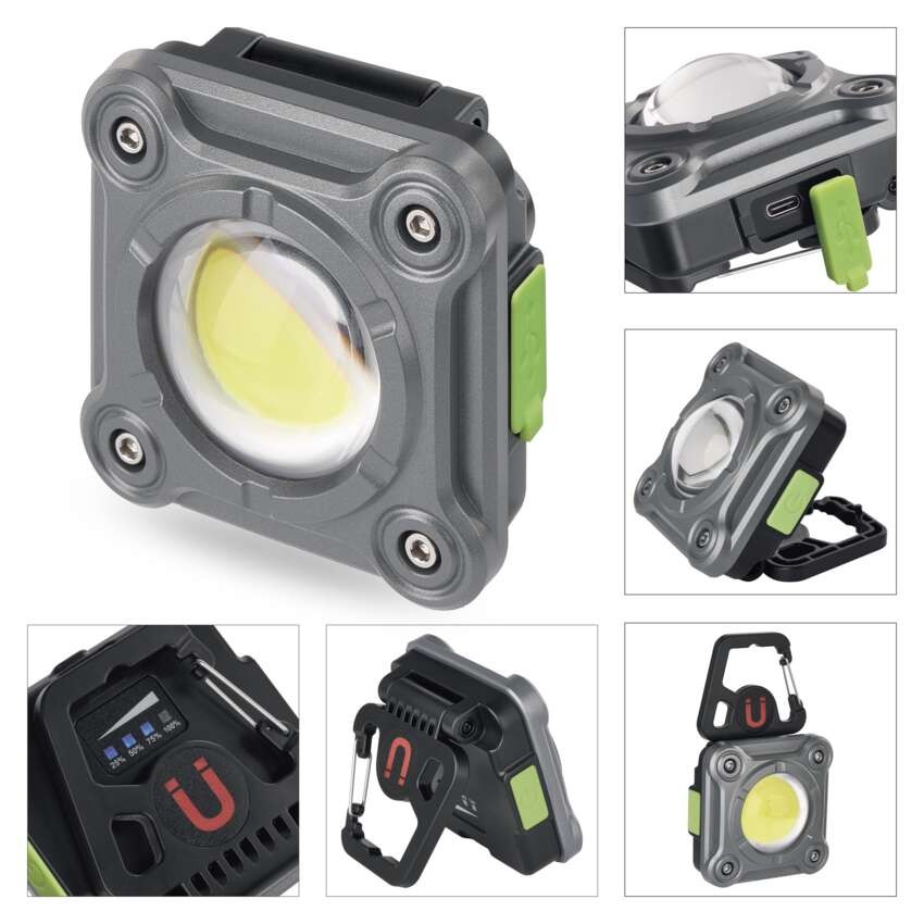 Polnilna LED delovna svetilka COB, 1200 lm, 2000 mAh