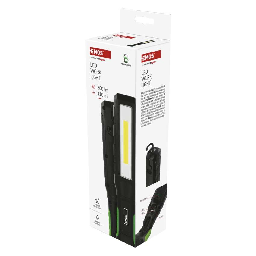 COB LED+LED újratölthető zseblámpa P4544, 800 lm, 2000 mAh