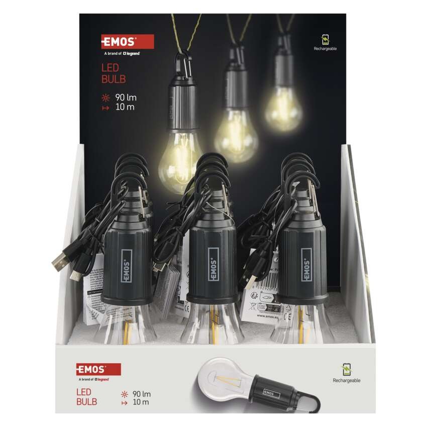 LED izzó USB tápegységgel 9db, box