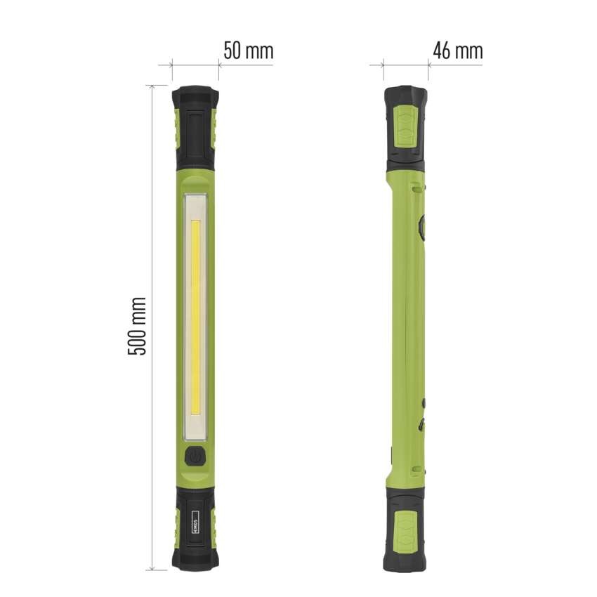 COB LED nabíjecí prac. svítilna P4545, 1000 lm, 2600 mAh