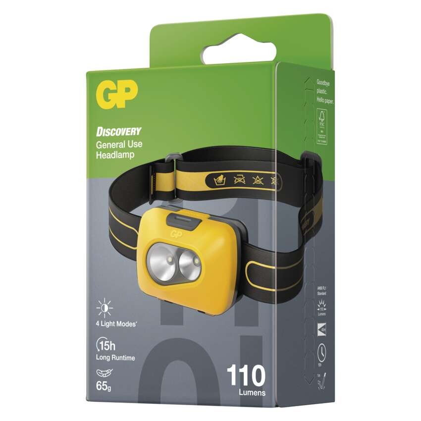 GP naglavna LED svetilka CH42, 110 lm