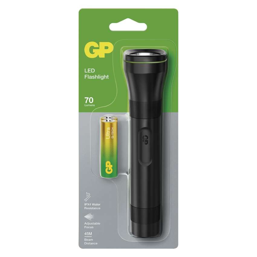 GP ročna LED svetilka C107, 70 lm, 2× AA