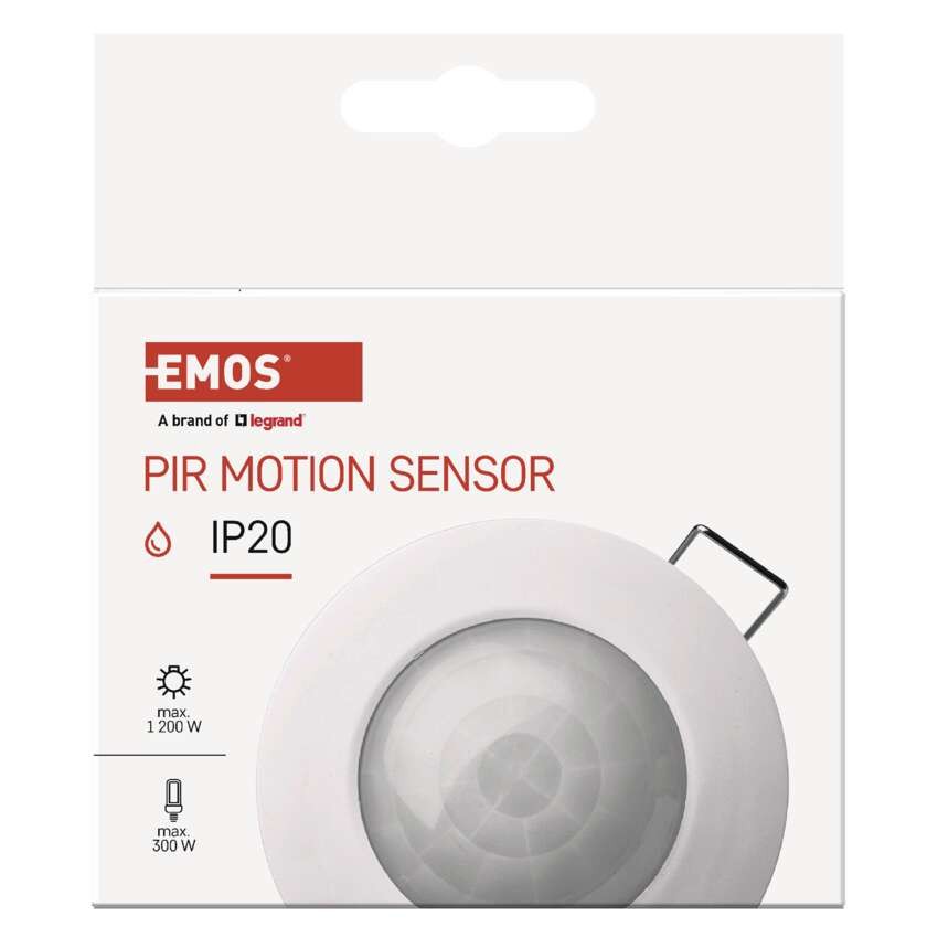 PIR kustību sensors, IP20, 1200 W, balts