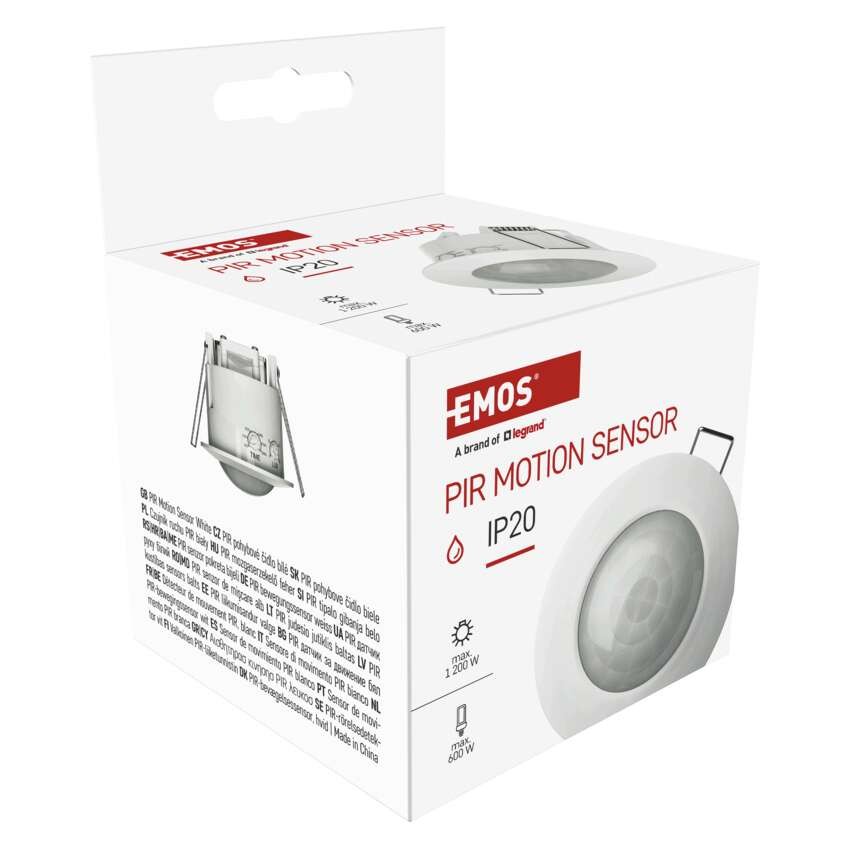 PIR senzor (pohybové čidlo) IP20 1200W, bílý
