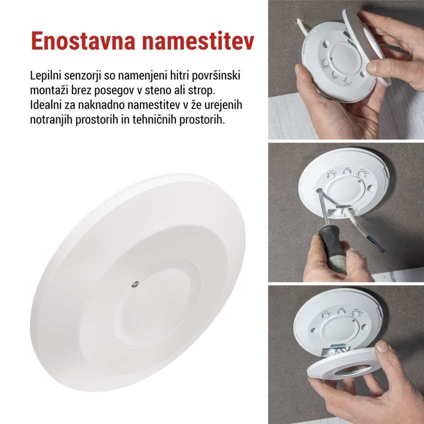 Mikrovalovni senzor (senzor gibanja) IP20 2000W, bel