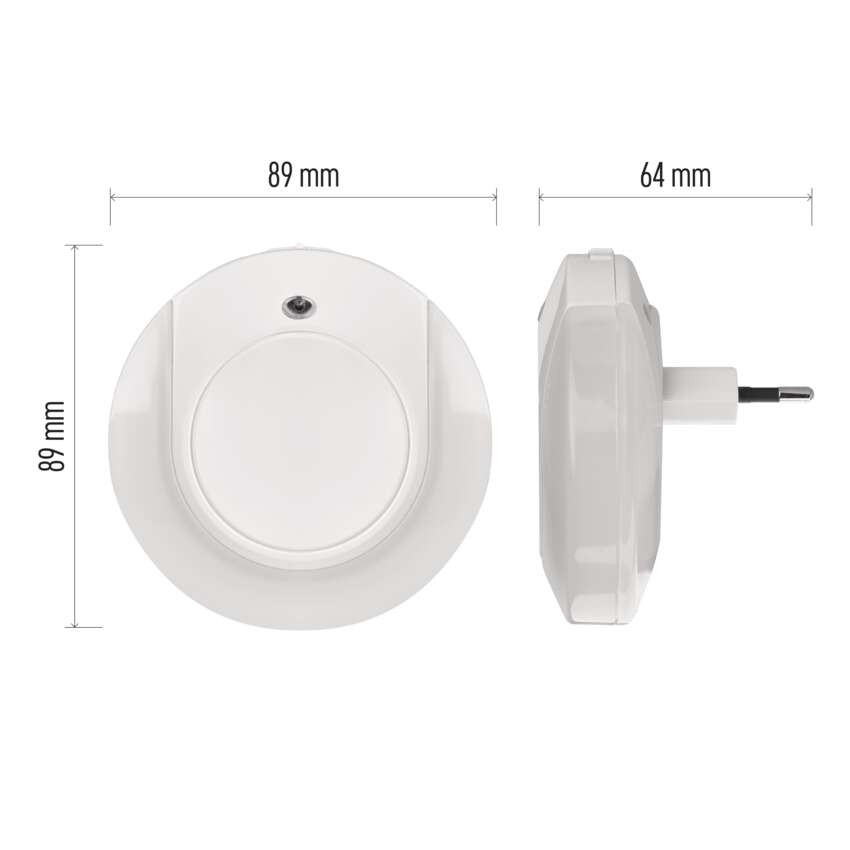 Lampka nocna LED do gniazdka 230V z czujnikiem