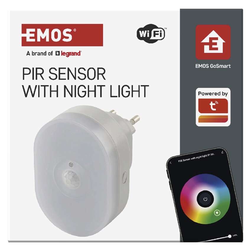 GoSmart PIR-Sensor (Bewegungssensor) mit Nachtlicht, WiFi
