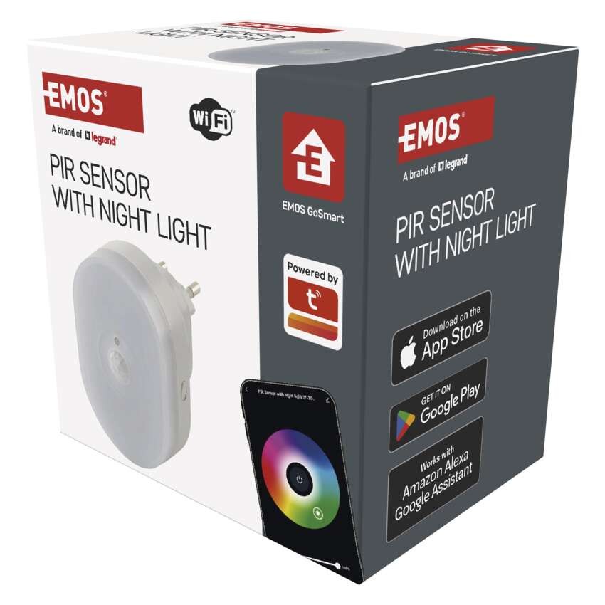 GoSmart PIR-Sensor (Bewegungssensor) mit Nachtlicht, WiFi